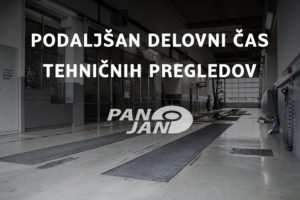 Spremenjen delovni as tehninih pregledov